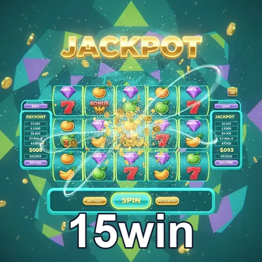 Imagem de slots variados na seção Jogos Diversificados na 15win